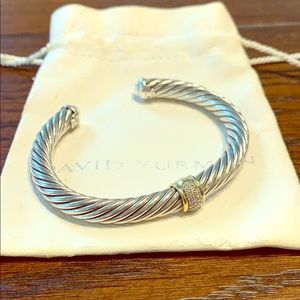 DY Bracelet w/ Diamonds and 18k Yellow Gold